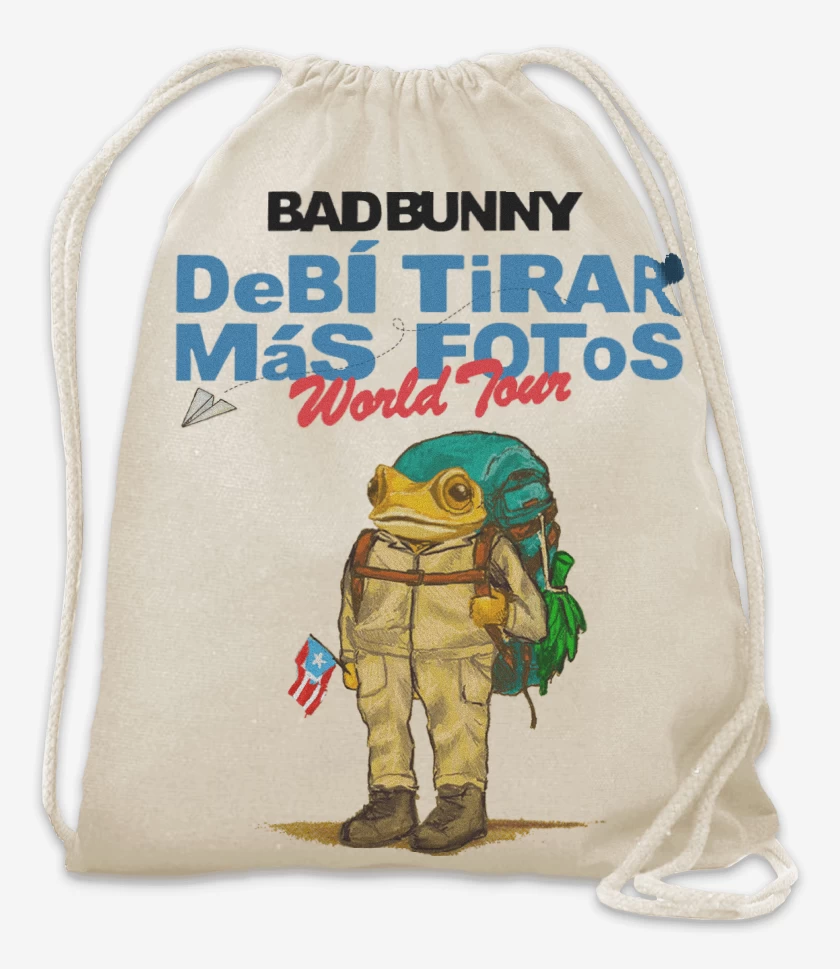 Mochila Blanco de Bad Bunny World Tour