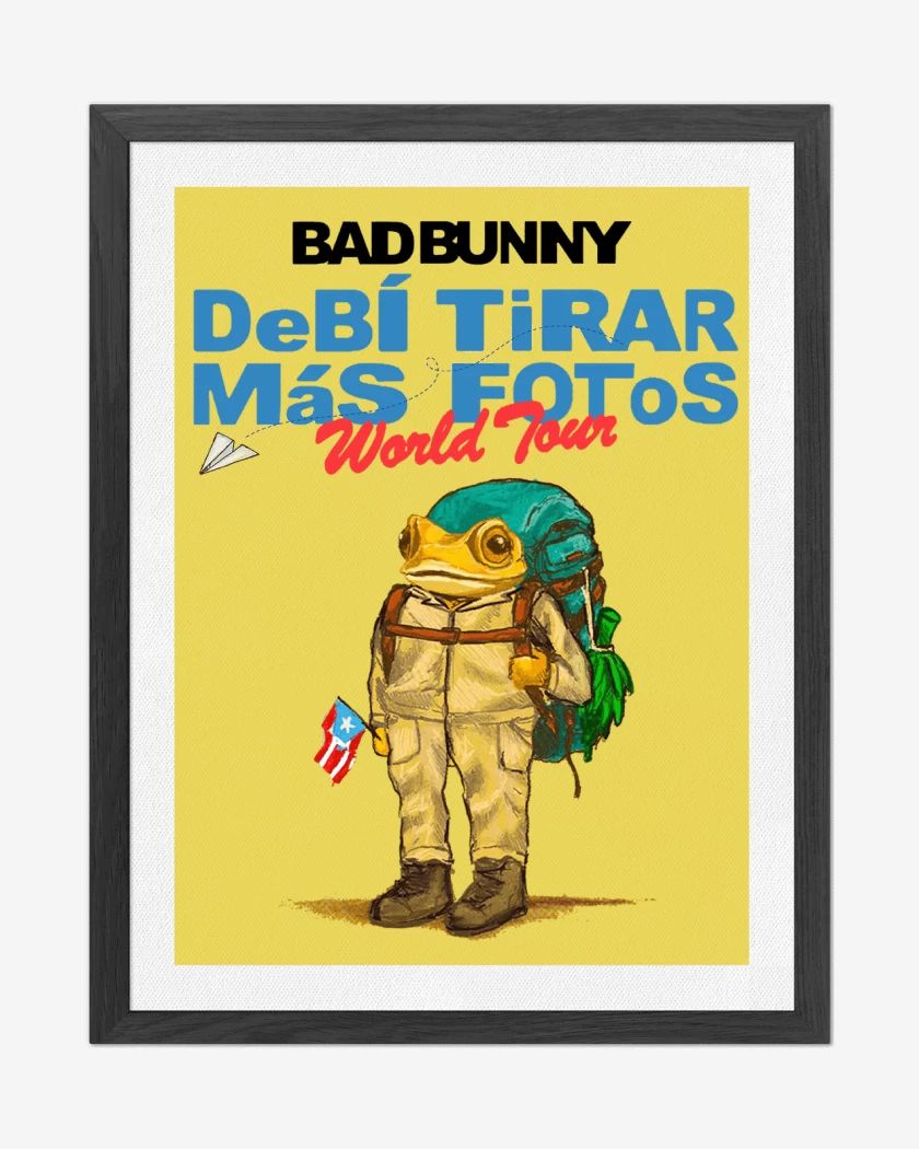 Cuadro decorativo Amarillo de Bad Bunny World Tour