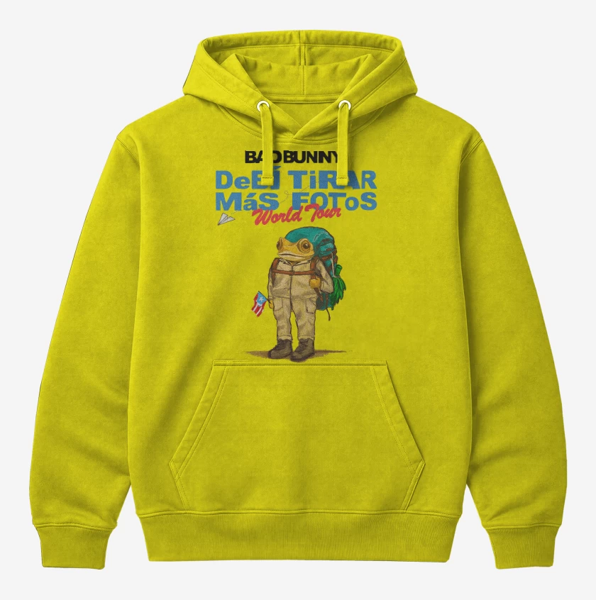Polerón Canguro Amarillo de Bad Bunny World Tour