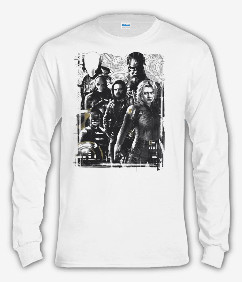 Polera manga larga Blanco de Thunderbolts New Avengers