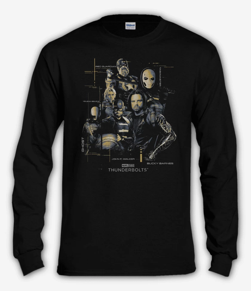 Polera manga larga Negro de Los Nuevos Avengers