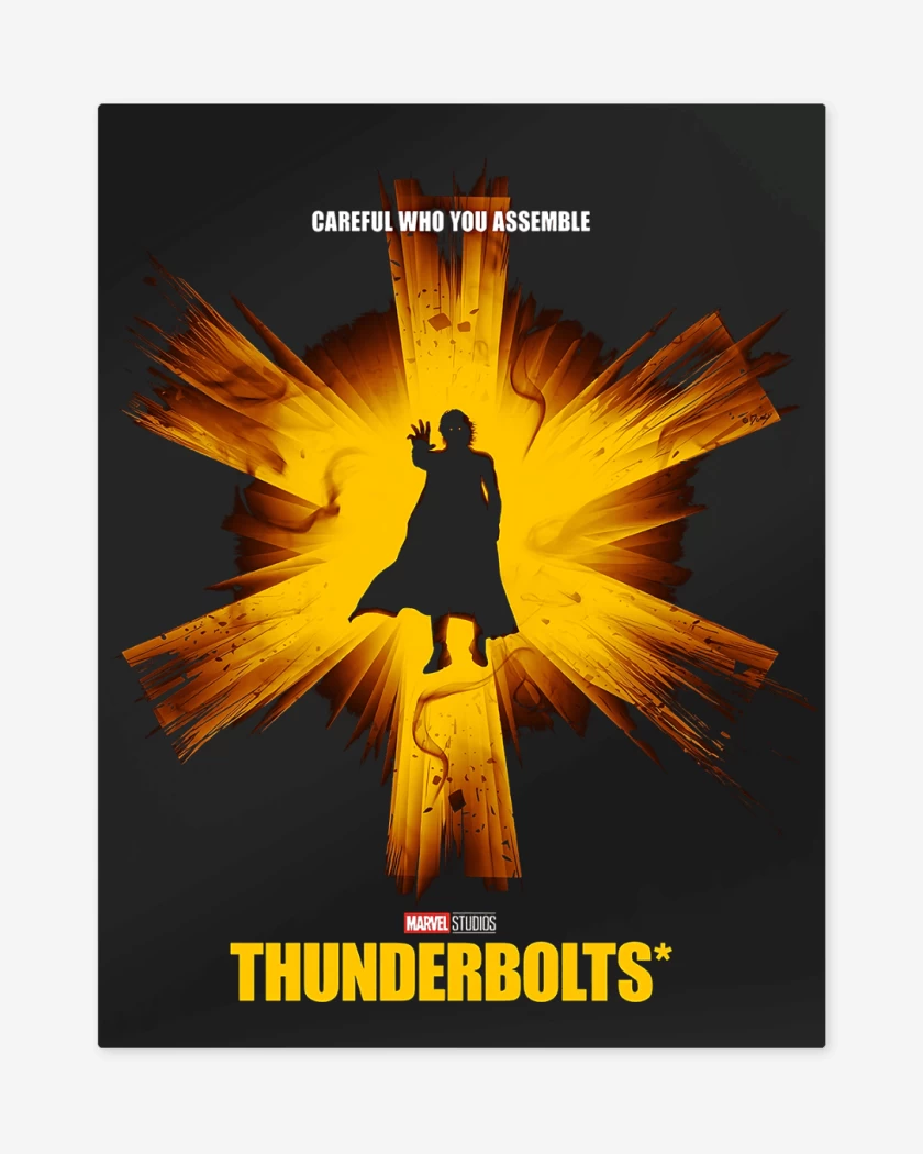 Print metalico Negro de Thunderbolts Void Sentry