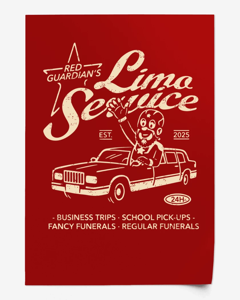 Print Red Guardian Limo