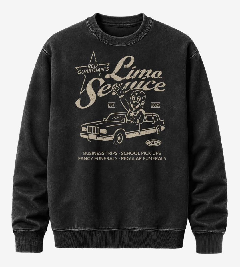 Poleron Polo Acid Wash Negro de Red Guardian Limo
