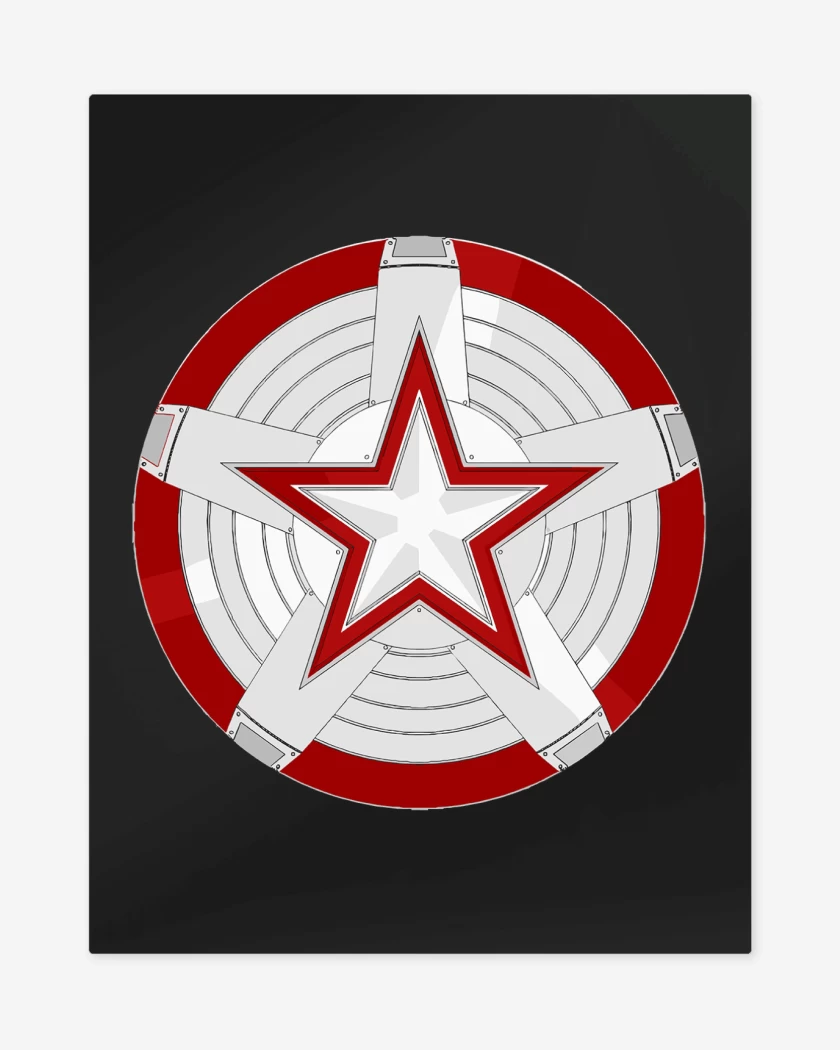 Print metalico Negro de Red Guardian Escudo
