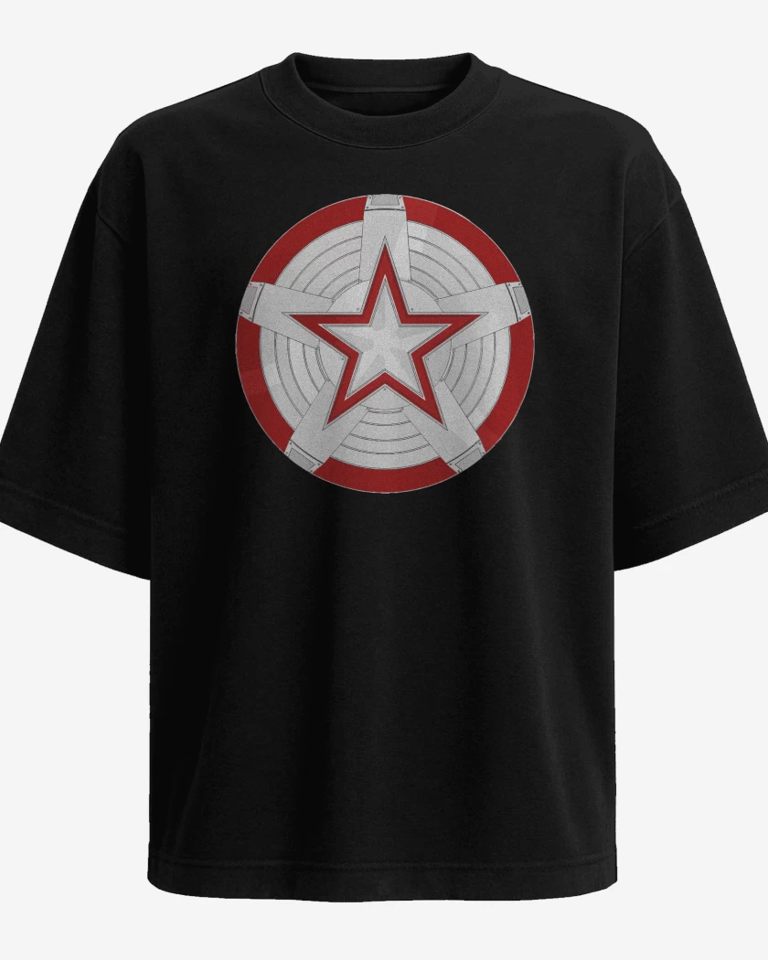 Polera Oversize Negro de Red Guardian Escudo