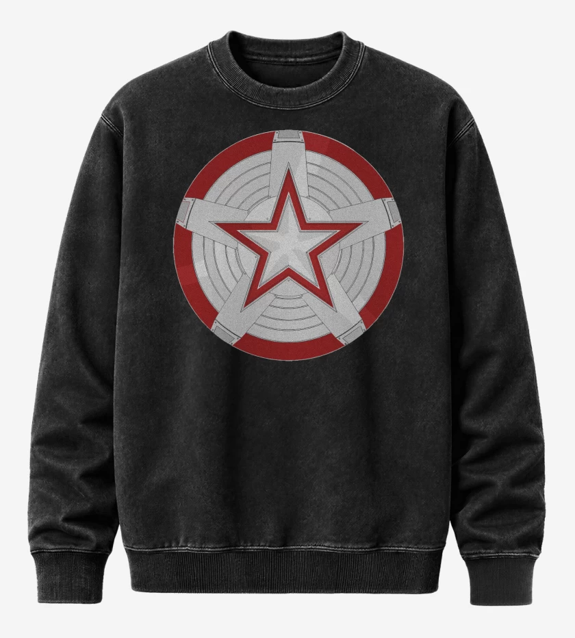 Poleron Polo Acid Wash Negro de Red Guardian Escudo