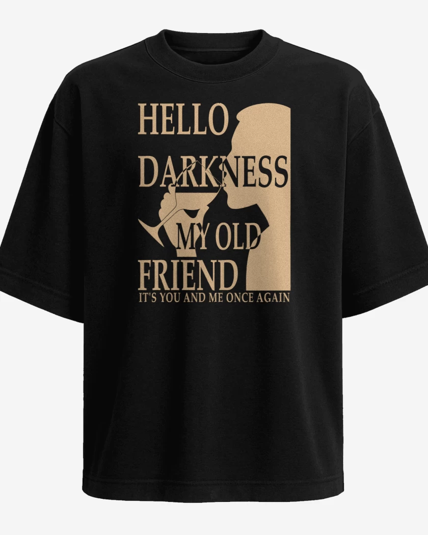 Polera Oversize Hello Darkness My Old Friend