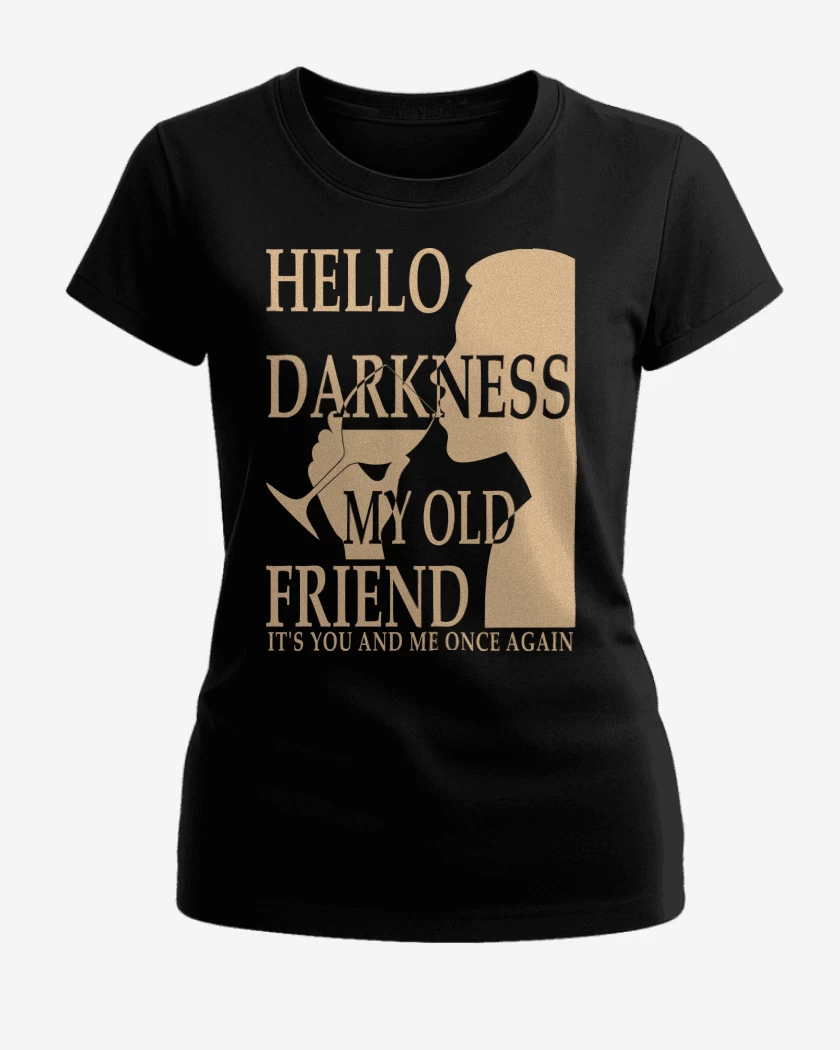 Polera de Mujer Negro de Hello Darkness My Old Friend