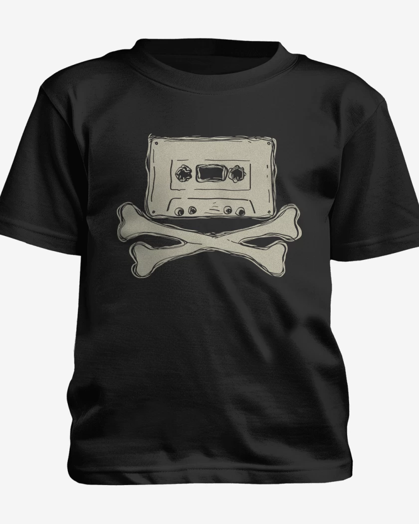 Polera de niño Negro de Cassette Pirata