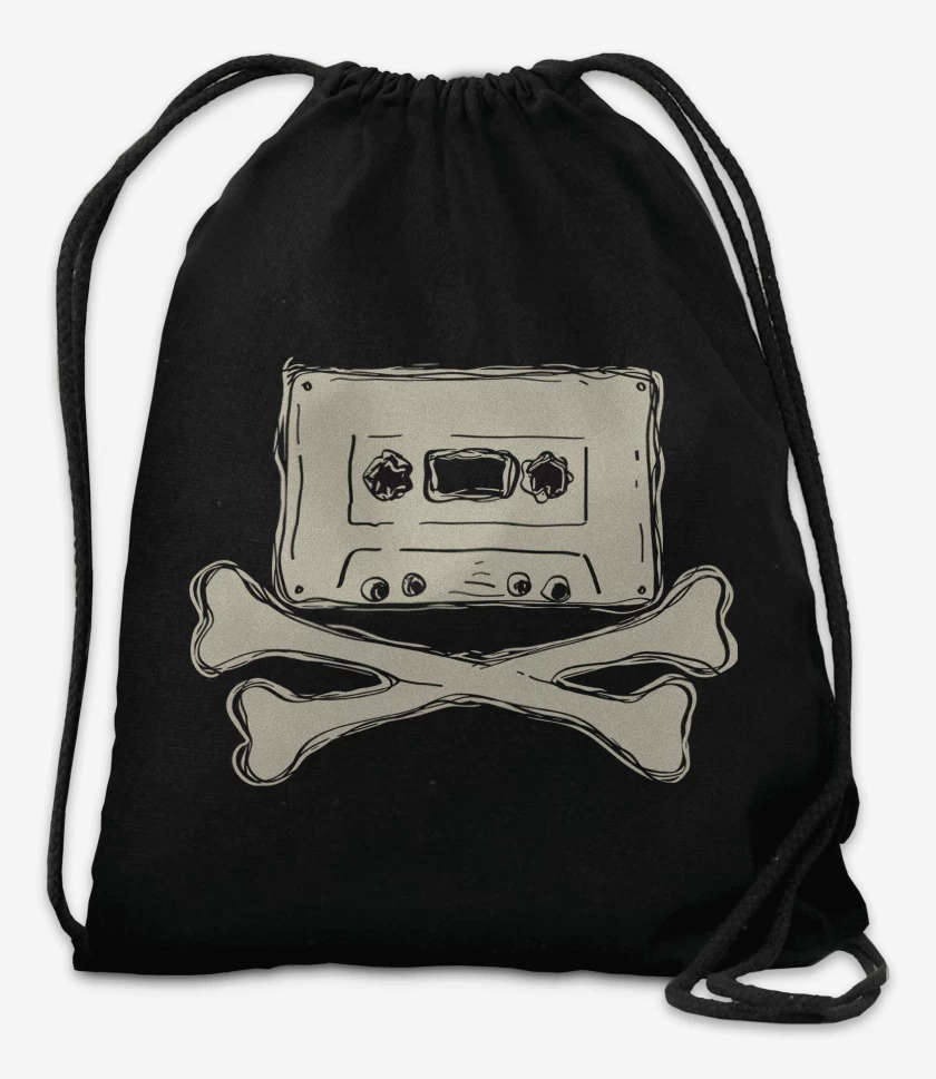 Mochila Negro de Cassette Pirata