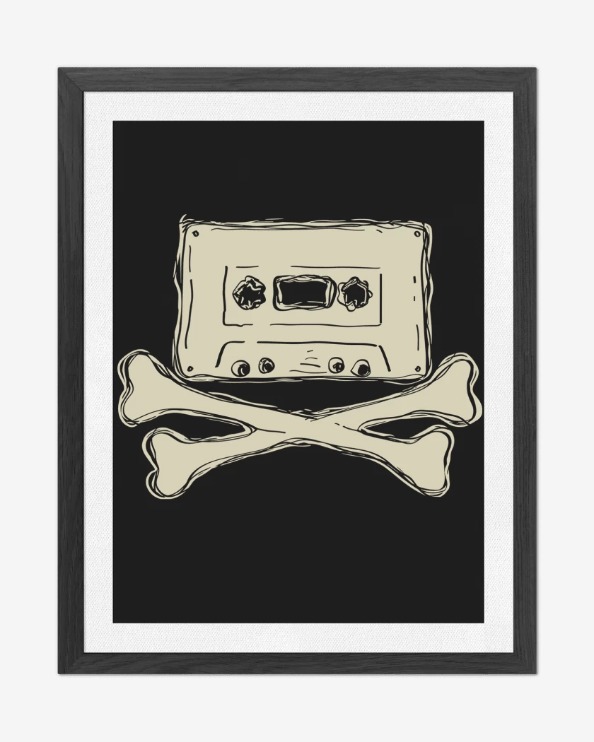 Cuadro decorativo Negro de Cassette Pirata
