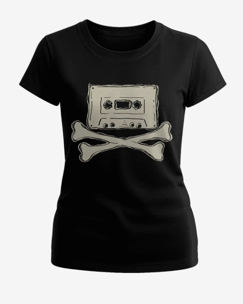 Polera de Mujer Negro de Cassette Pirata
