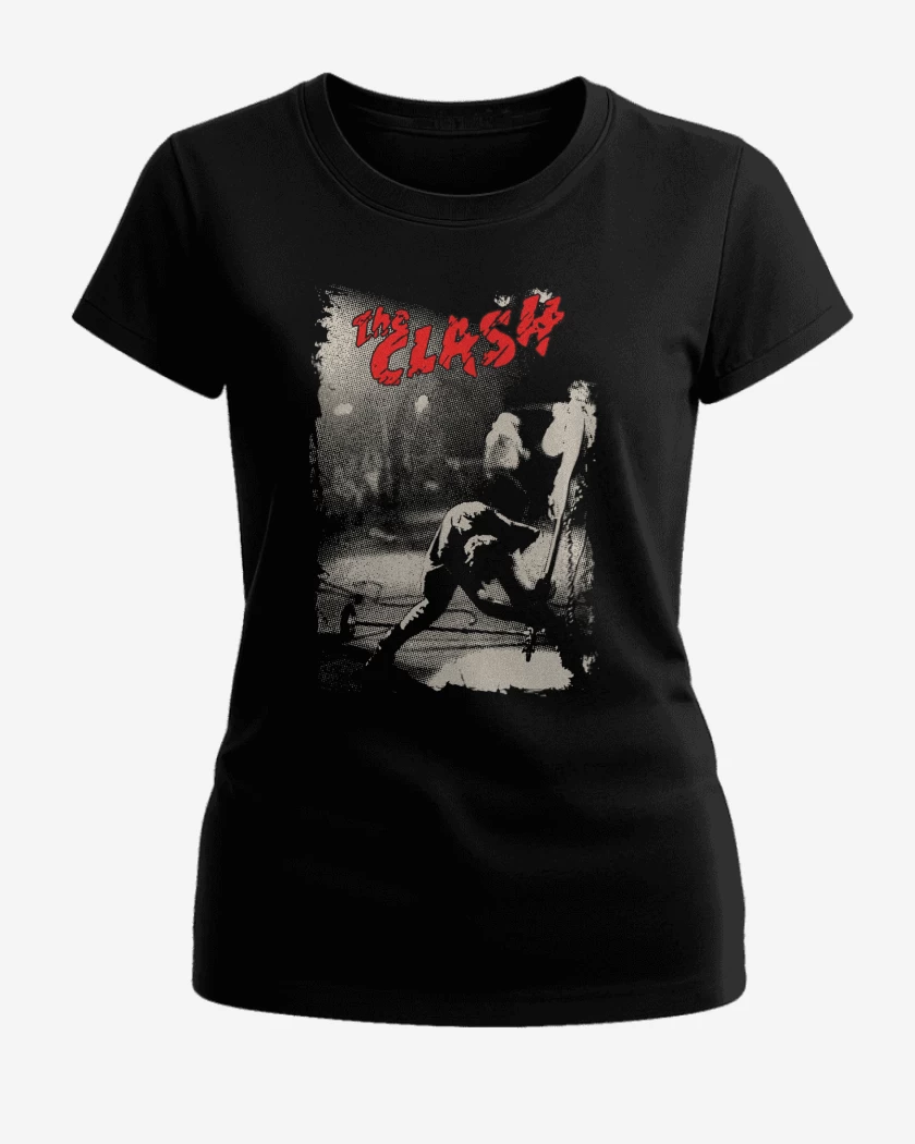 Polera de Mujer Negro de The Clash 2