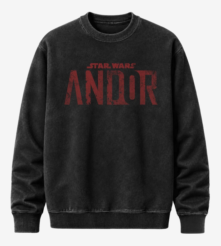 Poleron Polo Acid Wash Negro de Star Wars Andor