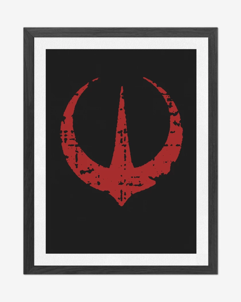 Cuadro decorativo Negro de Star Wars Andor Simbolo