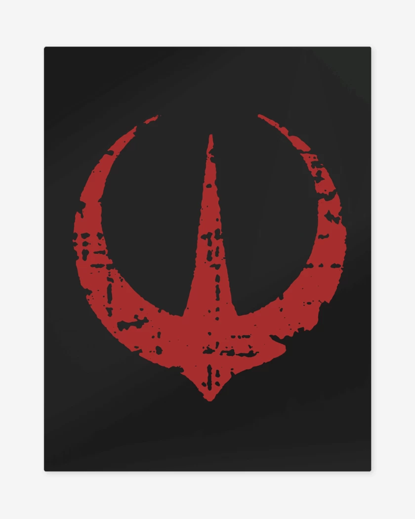 Print metalico Negro de Star Wars Andor Simbolo