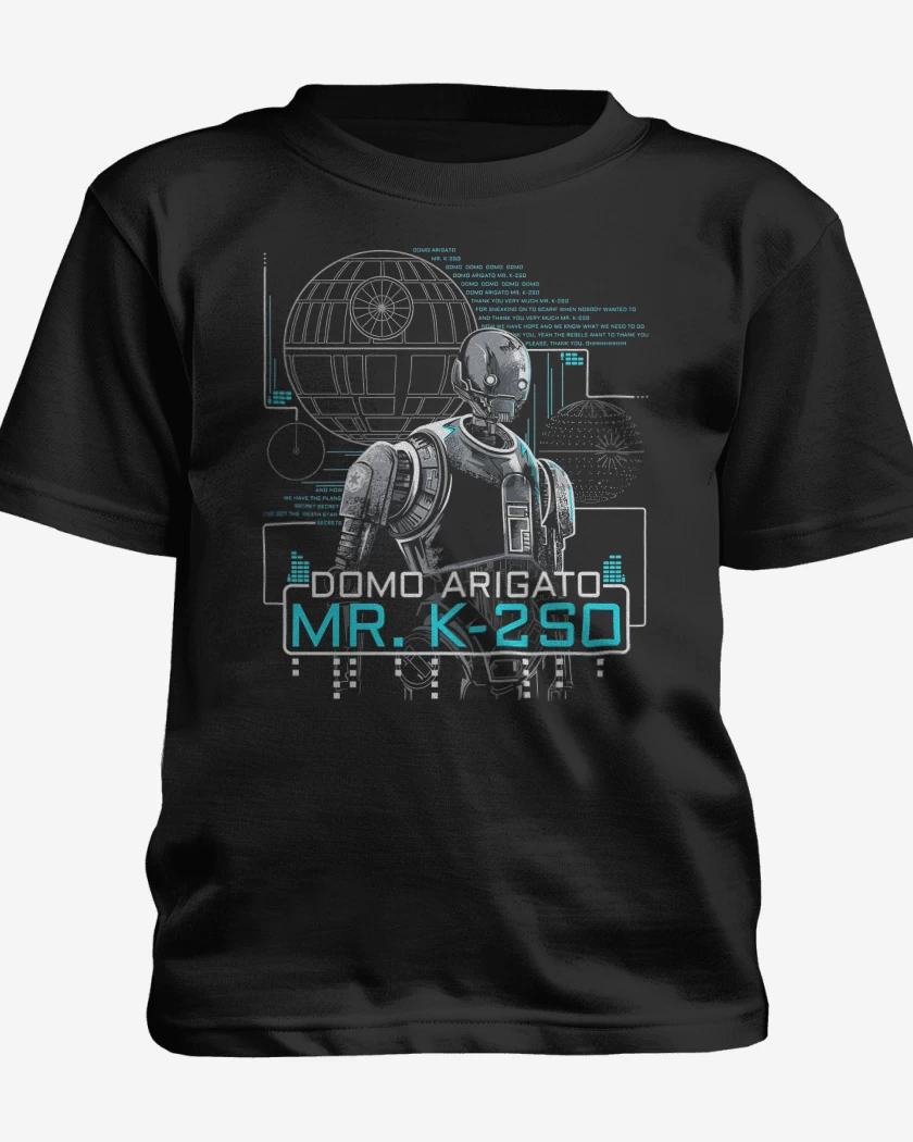 Polera de niño Negro de Star Wars Mr K2SO