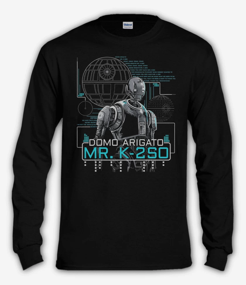 Polera manga larga Star Wars Mr K2SO