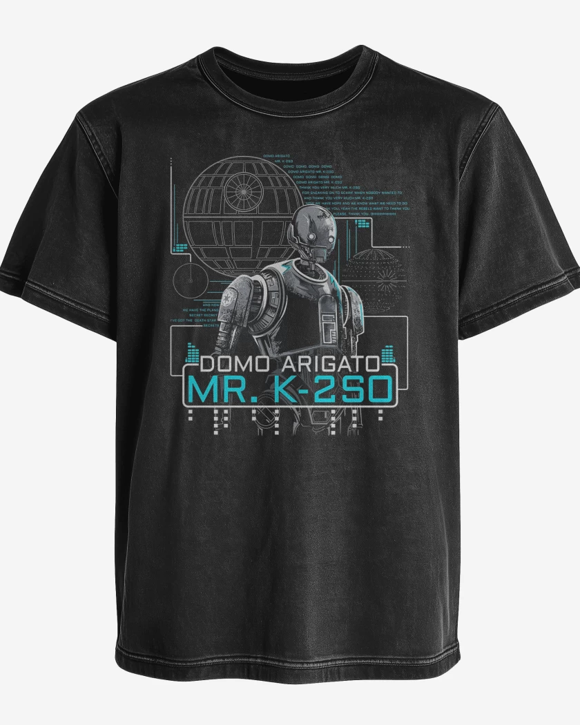 Polera desgastada Star Wars Mr K2SO
