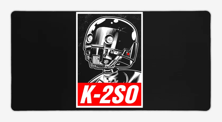 Mouse pad Gamer Negro de Star Wars K2SO