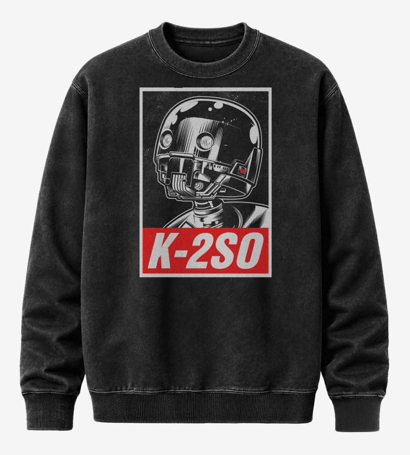 Poleron Polo Acid Wash Negro de Star Wars K2SO