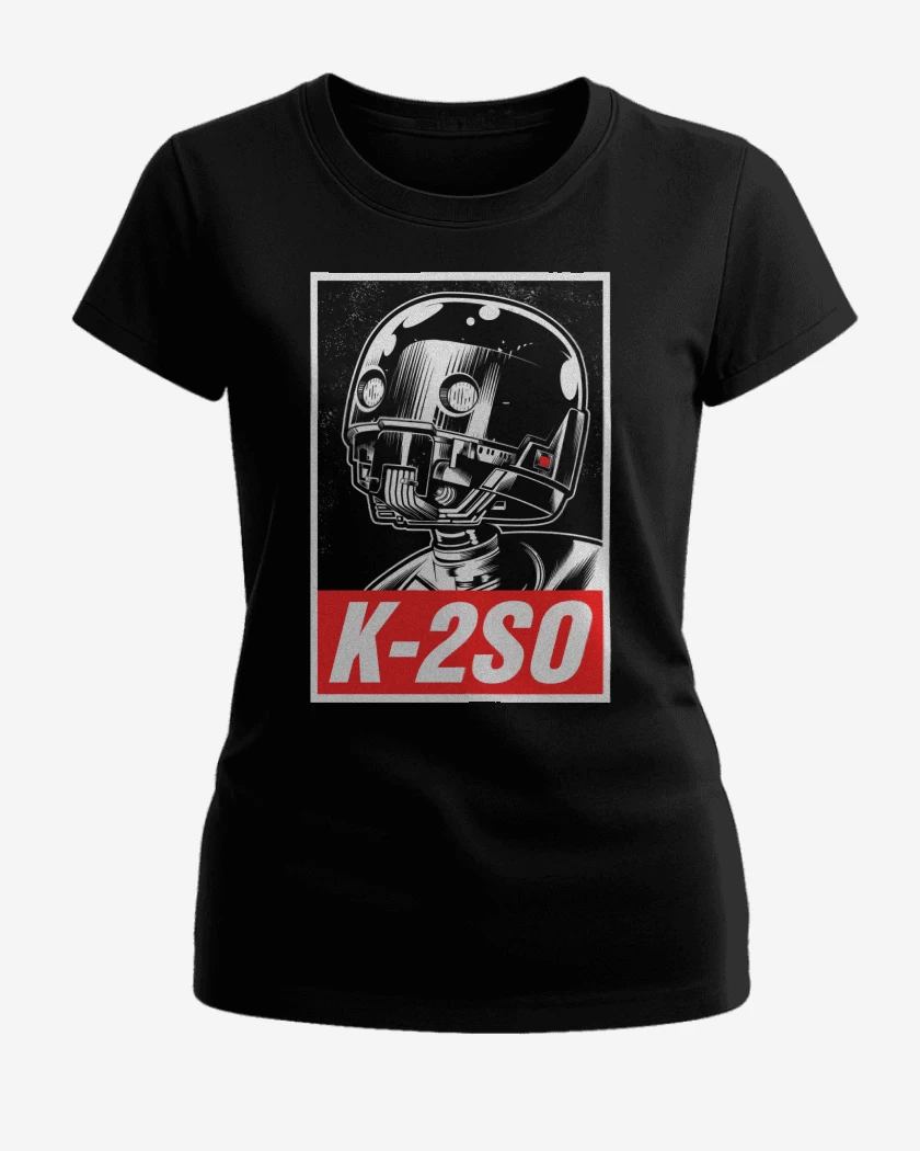 Polera de Mujer Negro de Star Wars K2SO