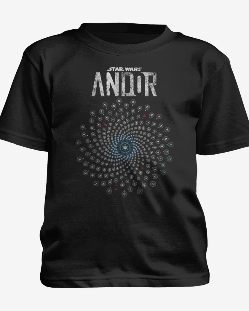 Polera de niño Negro de Star Wars Andor Vortice