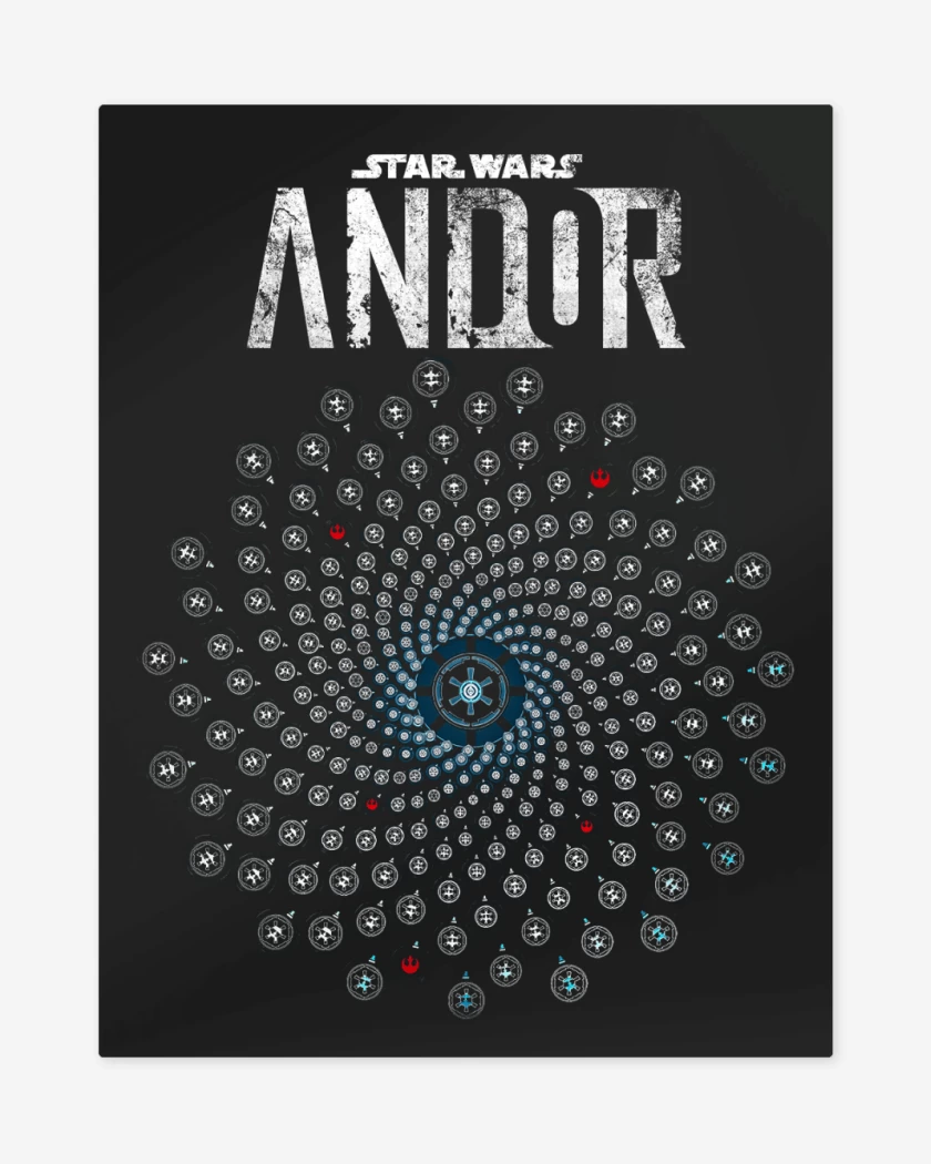 Print metalico Negro de Star Wars Andor Vortice