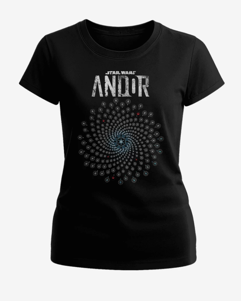 Polera de Mujer Negro de Star Wars Andor Vortice