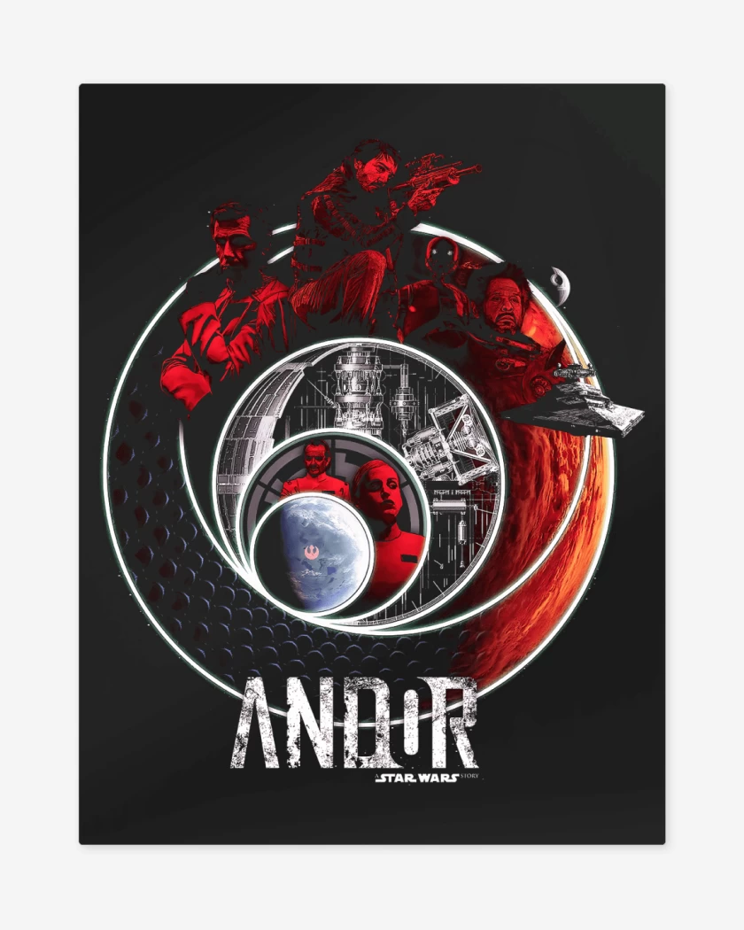 Print metalico Negro de Andor A Star Wars Story