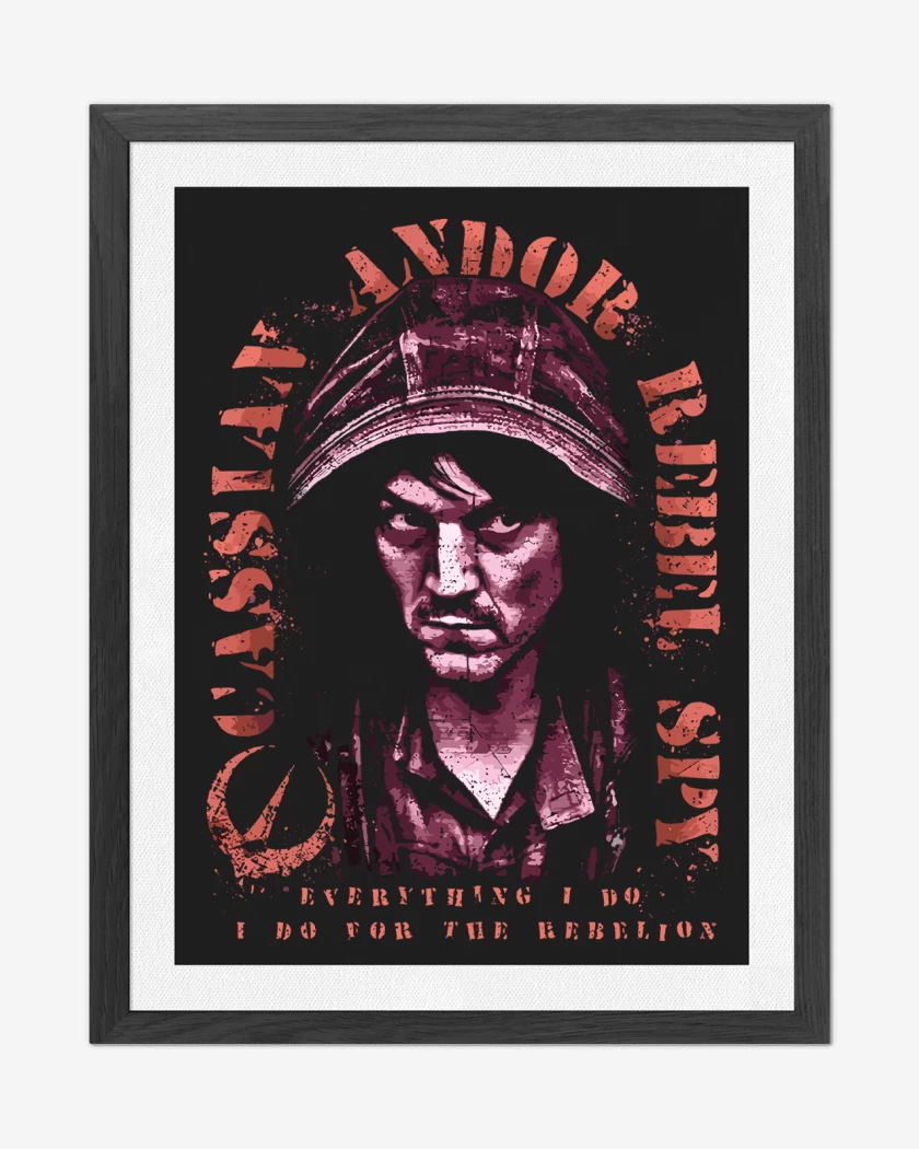 Cuadro decorativo Negro de Star Wars Cassian Andor