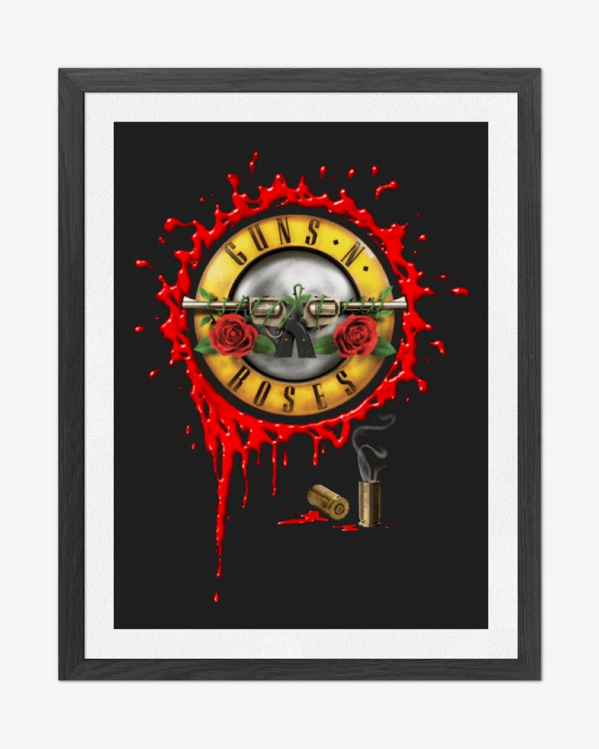 Cuadro decorativo Guns and roses full color