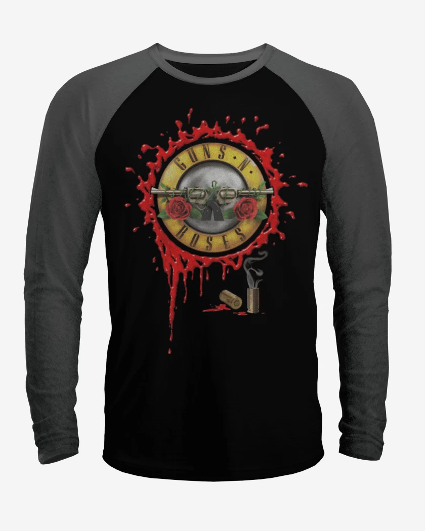 Polera Raglan Guns and roses full color
