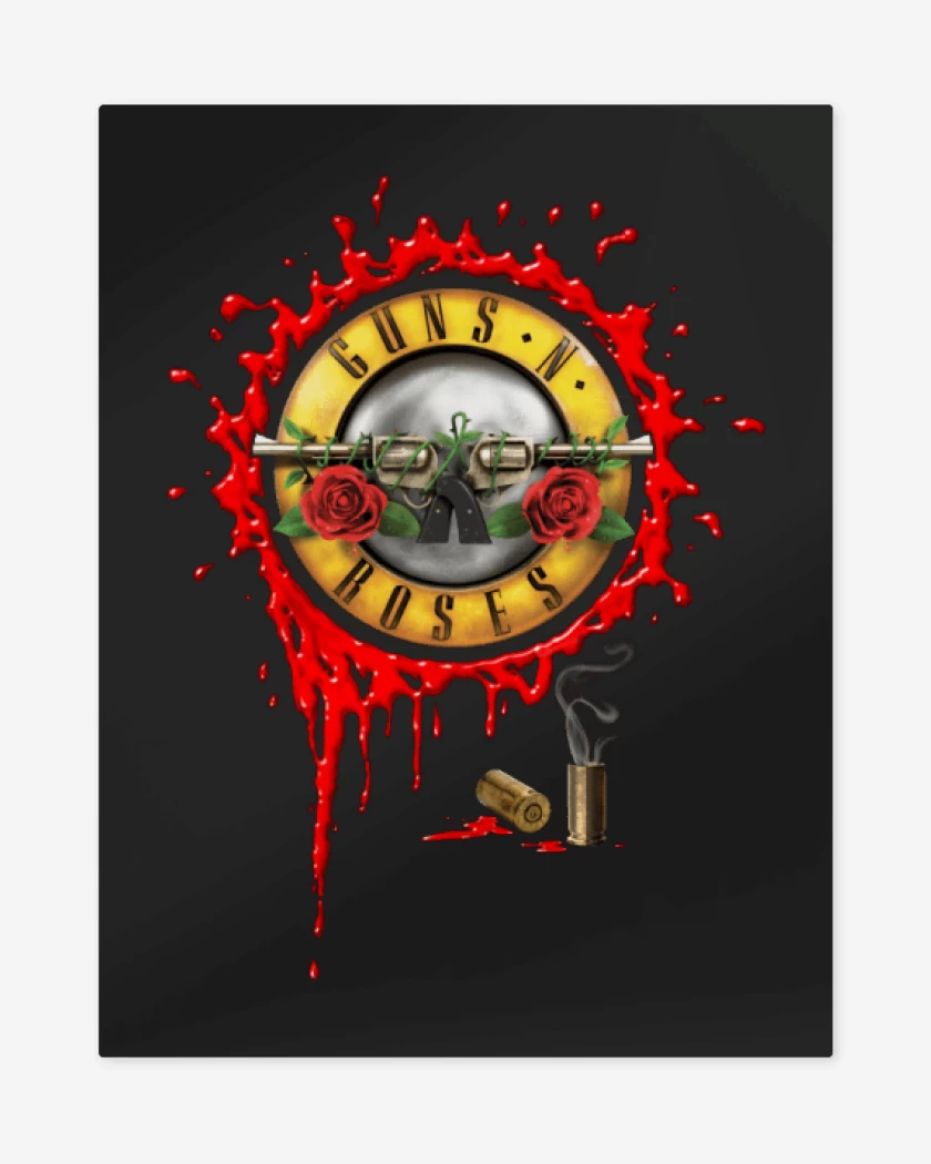 Print metalico Guns and roses full color