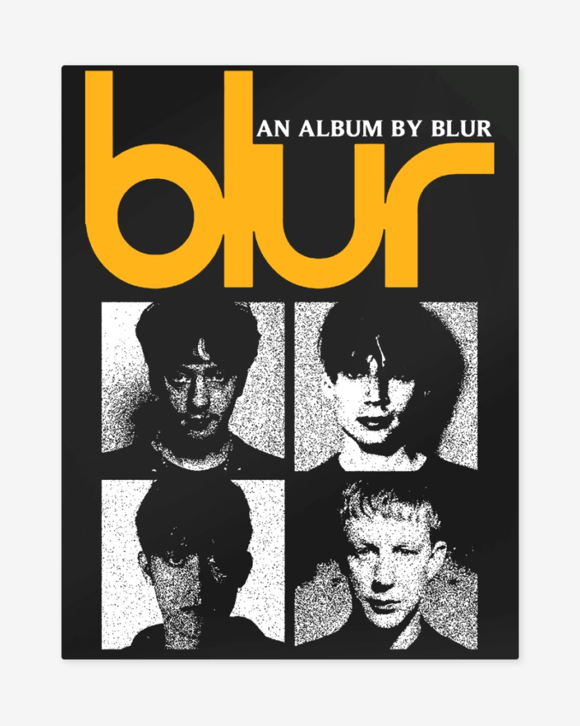 Print metalico Negro de Blur album