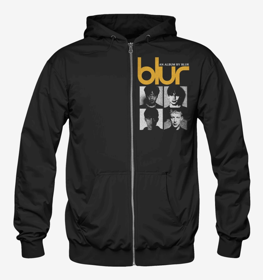 Poleron Canguro con cierre Negro de Blur album