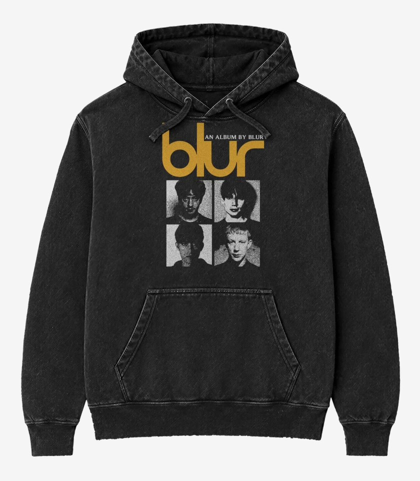 Poleron Canguro Acid Wash Negro de Blur album