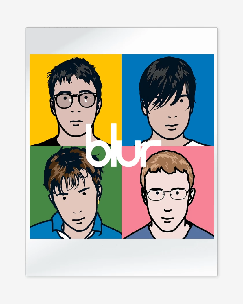 Print metalico Blanco de Blur