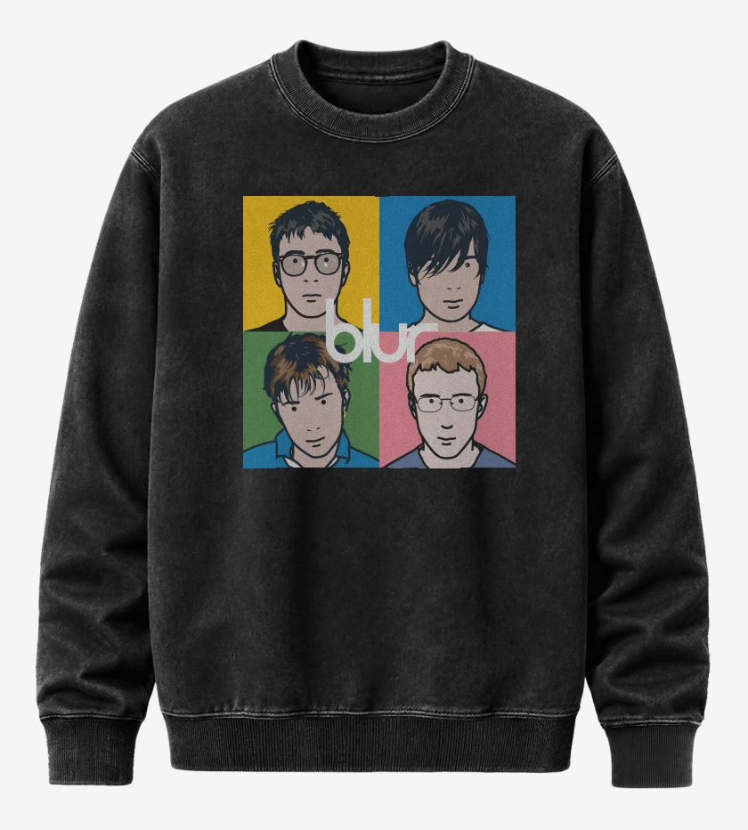 Poleron Polo Acid Wash Negro de Blur