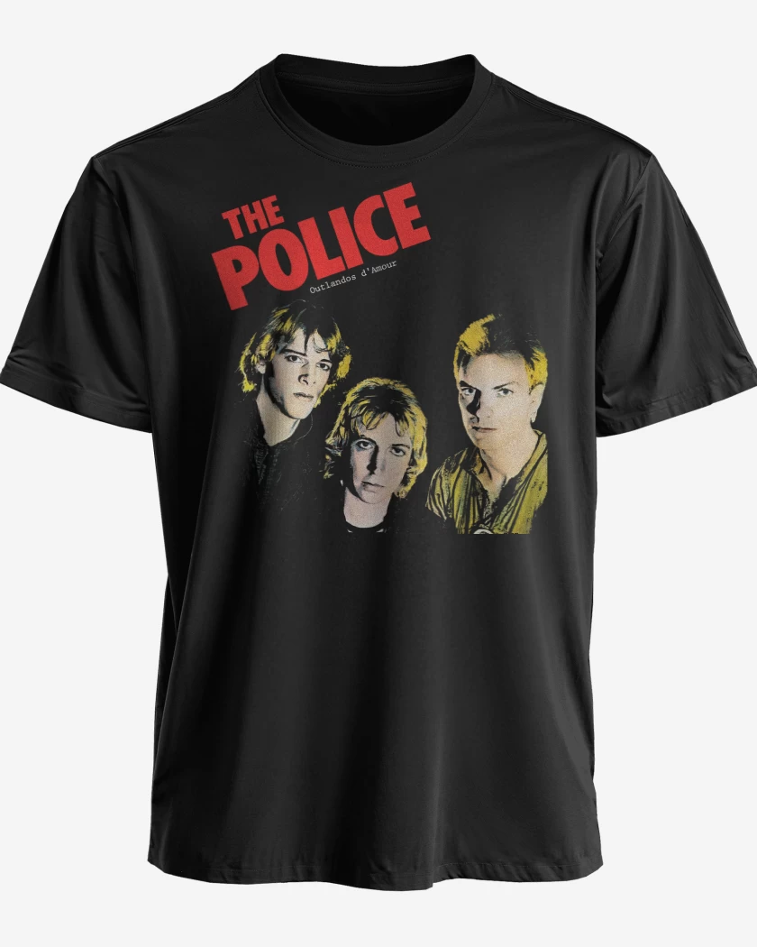 Polera premium Negro de The Police Outlandos d Amour