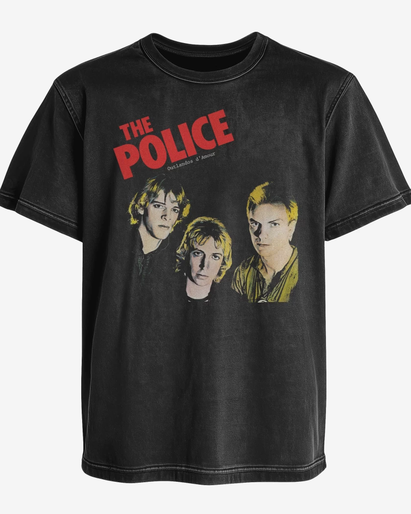 Polera desgastada The Police Outlandos d Amour
