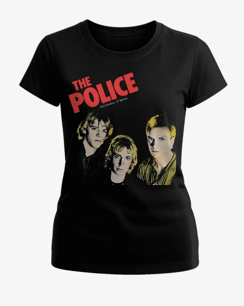 Polera de Mujer Negro de The Police Outlandos d Amour