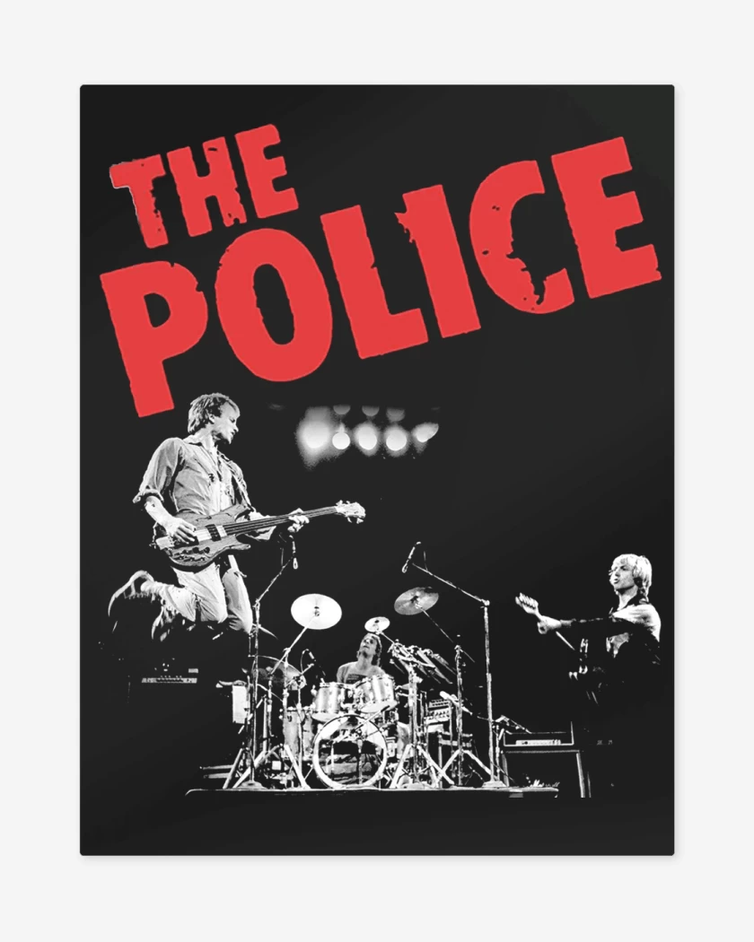 Print metalico Negro de The Police Band