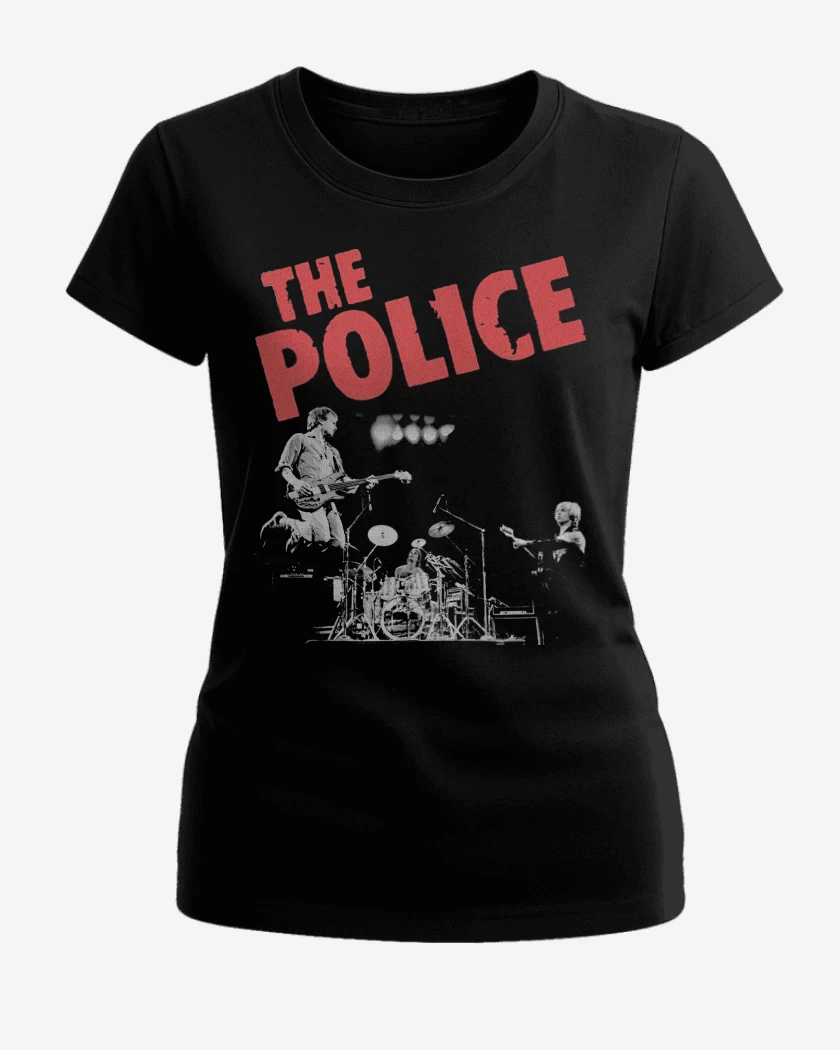 Polera de Mujer Negro de The Police Band