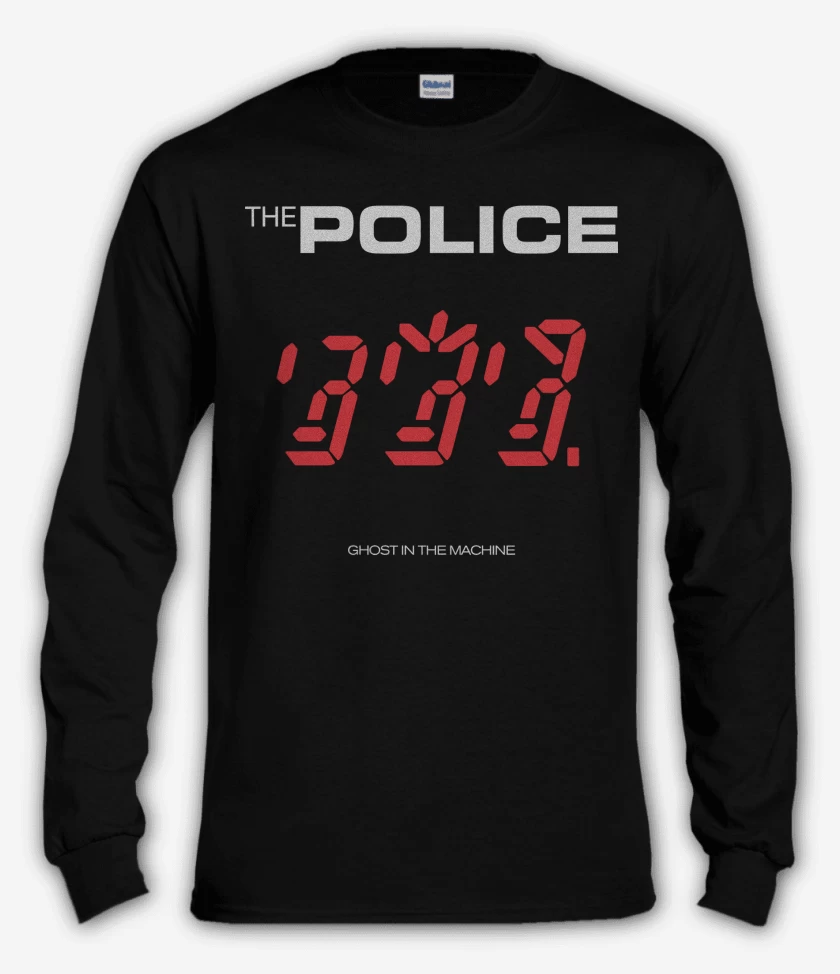 Polera manga larga Negro de The Police Ghost in the Machine
