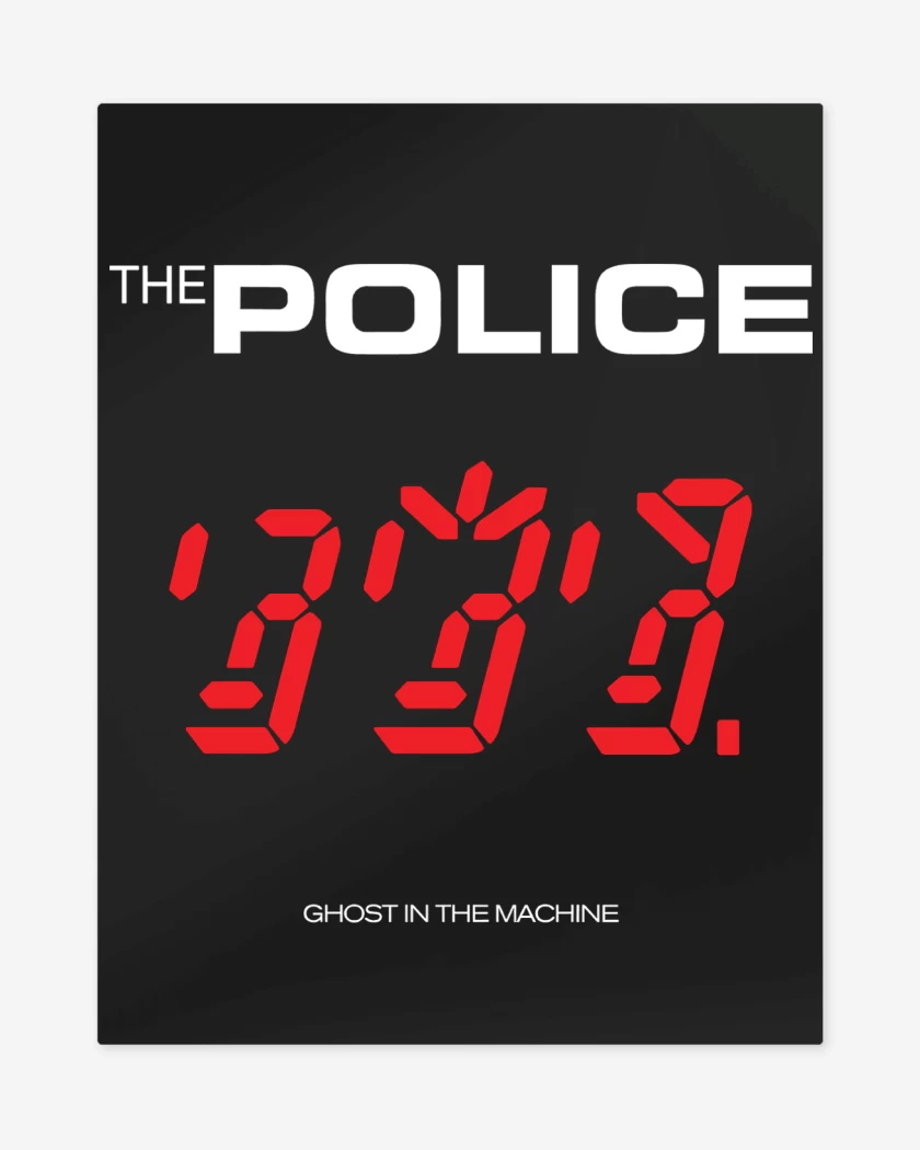 Print metalico Negro de The Police Ghost in the Machine