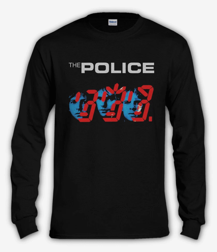 Polera manga larga Negro de The Police The Ghost