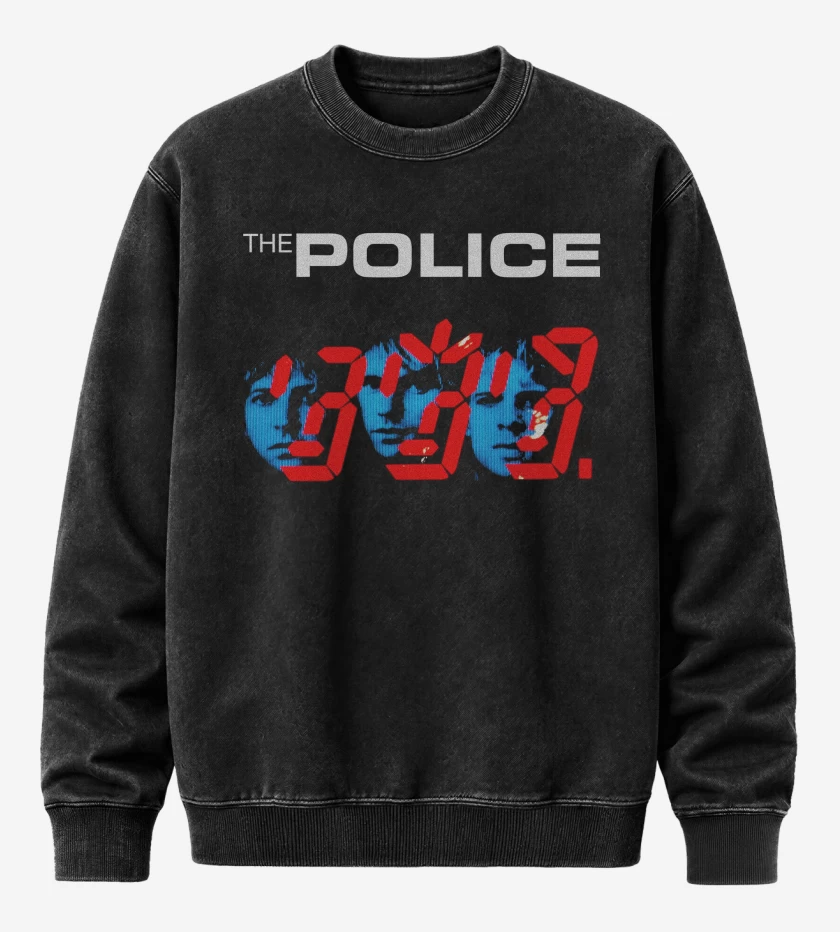 Poleron Polo Acid Wash Negro de The Police The Ghost