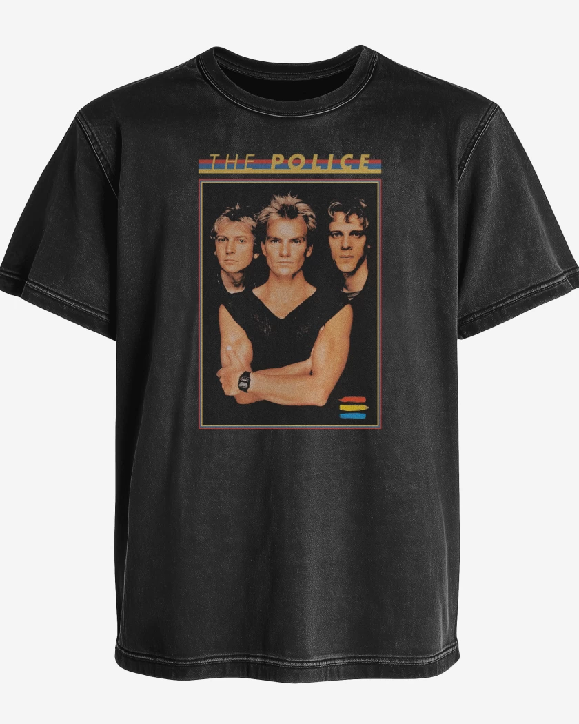 Polera desgastada Negro de The Police